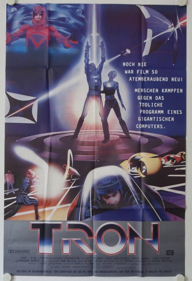 Tron original release german double-panel movie poster